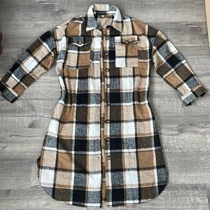 Flannel Shacket Dress